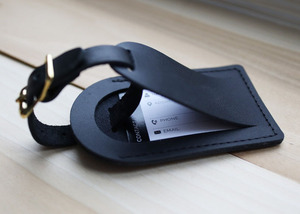 Etiqueta de equipaje de cuero Maleta de avión de viaje a granel Etiquetas de nombre personalizadas Logotipo personalizado a granel 2017 - Product Image 3