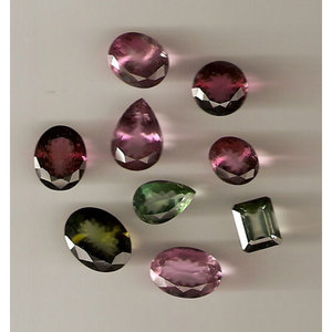 Piedras Preciosas de Turmalina Multicolor Natural, Tamaños Personalizables Disponibles, Varias Formas Incluyendo Ovalada, Cojín, Pera, Hoja, Rosa - Product Image 1