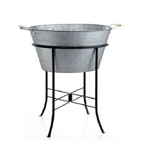 whole sale coco yard elevated metal planter box made galvanized metal indoor outdoor planter with <b>stand</b> garden back yard decor - Product Image 1