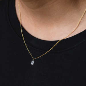 สร้อยคอเพชรทรงหยดน้ำ 14k ทองคำ 0.5 กะรัต - Product Image 4