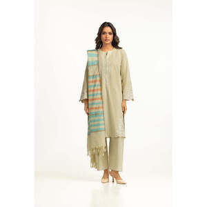 Traje Casual Bordado de 3 Piezas Khaddar IPSTD-55207 - Product Image 3