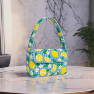 Exportation Qualité Citron & Myrtille Brodé Designer Sac À Bandoulière Fruits D'été Perlé Bourse À La Mode Style Sac À Main pour Femmes - Product Image 5