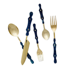 Poignée décorative Ensemble de couverts en acier inoxydable couleur argent Couverts de restauration pour événements et fêtes par des exportateurs indiens - Product Image 4