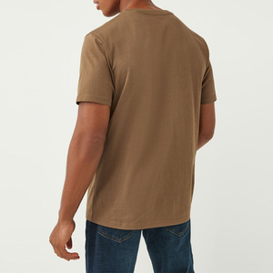 Camiseta de Cuello Redondo 100% Algodón para Hombre, con Logotipo Personalizado, Lisa, Informal, Ligera, para Verano, Venta al Por Mayor - Product Image 2