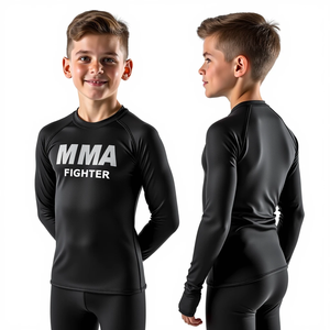 Camisa personalizada MMA BJJ Rash Guard con mangas completas Ajuste de compresión y sublimado más protección UV kimono de jiu jitsu estilo - Product Image 1