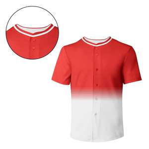 Camisetas de Béisbol Lisas Personalizadas con Impresión Roja para Hombre, Camisetas de Béisbol Baratas por Sublimación, Ropa Deportiva Transpirable - Product Image 5