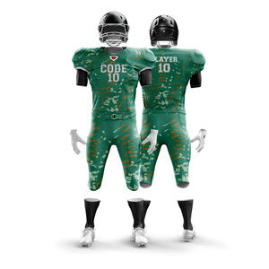 Ensemble d'uniformes de football américain personnalisés pour équipes, vente en gros, respirant, séchage rapide, antibactérien, polyester, tailles adultes et grandes tailles - Product Image 1