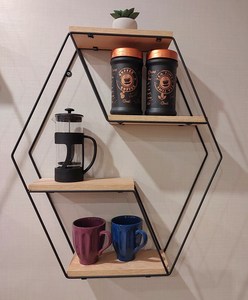 Iron branch <b>shelf</b> wall mounted storage <b>shelves</b> for home hotels living room kitchen bathroom home decor accessories wholesale - Product Image 6