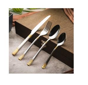 Ensemble de couverts en acier inoxydable de haute qualité avec poignée carrée cuillères en acier miroir fourchettes et couteaux pour mariages restaurants - Product Image 4