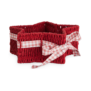 Cesta navideña en forma de estrella, cesta decorativa de cuerda de papel, soporte de regalo de papel, Ideal para decoración navideña, venta al por mayor de Vietnam - Product Image 2