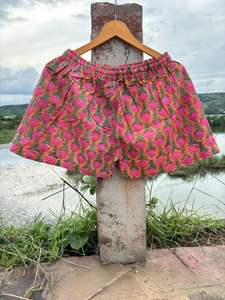 Pantalones cortos unisex Jaipur hechos a mano de algodón orgánico Rose Butty Casual trajes de verano con ropa de playa ligera elástica ropa de dormir - Product Image 6