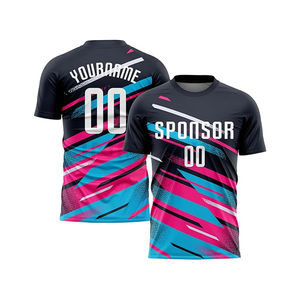 เสื้อฟุตบอลโพลีเอสเตอร์100% ตามสั่งสำหรับผู้ใหญ่ทุกเพศอุปกรณ์ทีมกีฬาฤดูร้อน - Product Image 4