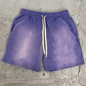 Shorts de survêtement personnalisés pour hommes en molleton French Terry, entrejambe de 5 pouces, 100% coton, shorts délavés à l'acide pour hommes, jogging en coton, shorts de jogging - Product Image 1