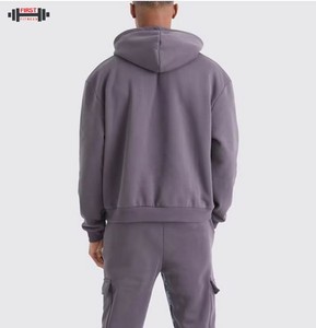 Ensembles de survêtements délavés à l'acide pour hommes 100% coton lourd coupe-vent bas prix vente en gros - Product Image 5