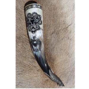 Cuerno real natural pulido Cuerno para beber medieval vikingo hecho a mano con la mejor calidad Hecho DE LA India - Product Image 2