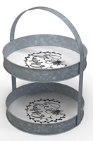 Présentoir à gâteaux rond en métal de luxe fait à la main plateau d'affichage à desserts fantaisie pour anniversaire mariage et célébration