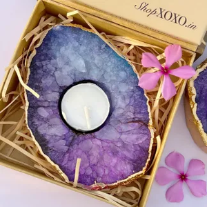 Best Quality Agate Candle Holder for Home Decor Office Decor <b>Tealight</b> Holder Wedding Decoration Thanksgiving Gift at Best Price - Product Image 4