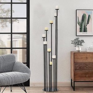 Candelabro para decoración del hogar, elegante portavelas de metal, adecuado para decoración de mesa e iluminación diaria cálida - Product Image 4