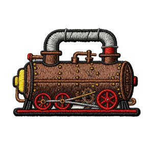 Patchs brodés de haute qualité sur le thème de locomotives à vapeur vintage, alphabet personnalisé, tissu chenille écologique, à coudre - Product Image 1