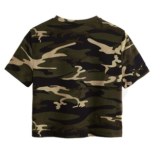 Tie Dye femmes recadrée t-shirt respirant plaine culture t-shirt nouveauté femmes été à manches courtes haut court t-shirts - Product Image 6