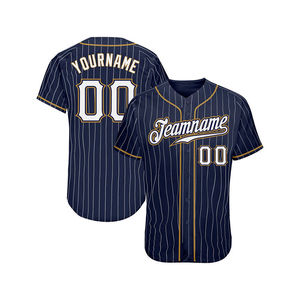 Nouvellement conçu pour hommes personnalisé Sublimation imprimé bloc de couleur 100% Polyester attirail sergé lettres maillots de Baseball personnalisés - Product Image 5