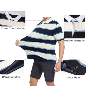 เสื้อโปโลสำหรับผู้ชายเสื้อโปโลผ้าฝ้าย100% OEM แฟชั่นดีไซน์ล่าสุดขายส่ง - Product Image 5