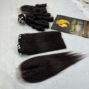 Échantillon gratuit 10A Extensions de cheveux vietnamiens vierges 100% Bundles de cheveux raides en os Extensions de cheveux humains - Product Image 3