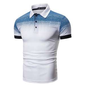 Polo de hombre uniforme de algodón y poliéster recién llegado, polo con logotipo bordado estampado por sublimación personalizado para hombre - Product Image 6