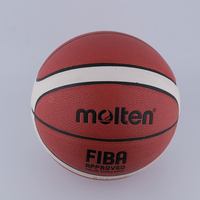 Offres Shopey : Ballon de basketball Molten BG5000 pour entraînement et compétition en salle, taille 7 officielle, en PU rouge, avec chambre à air en nylon durable et transfert thermique