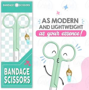 Ciseaux à bande en acier inoxydable Al MIDA pour soins infirmiers Jeu d'instruments manuels de qualité chirurgicale certifié ISO13485 Classe I 1 an - Product Image 2