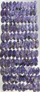 พลอยชารอยต์ทรงหลังเบี้ยธรรมชาติ ราคาถูกที่สุด คู่พลอยรูปทรงผสม สำหรับบำบัดรักษา ปรับขนาดได้สำหรับทำเครื่องประดับ - Product Image 5