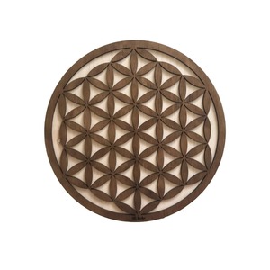 زهرة الحياة خشبية الجدار الفن - Product Image 2