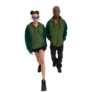 Sweat-shirts pour femmes fabriqués par le fabricant, 100% coton, personnalisés, style délavé au soleil, manches longues, fermeture éclair, respirant, imprimé en relief - Product Image 3