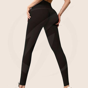 <b>Women's</b> Nylon Yoga <b>Leggings</b> High Waist Tummy Control Scrunch Butt Push-Up <b>Waterproof</b> Breathable Comfortable Lightweight 240g - Product Image 1