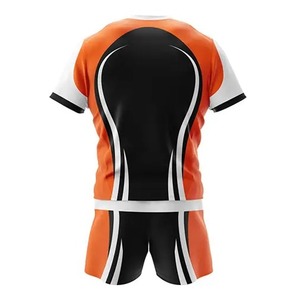 Chemise de rugby en coton spandex de grande taille de haute qualité pour hommes et femmes Sportswear Top Activewear Logo personnalisé - Product Image 5