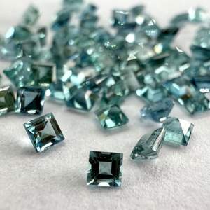 Tourmaline bleue naturelle de 2 mm, taille carrée à facettes, pierre précieuse de haute qualité pour bijoux par JAIPURI GEMS - Product Image 1