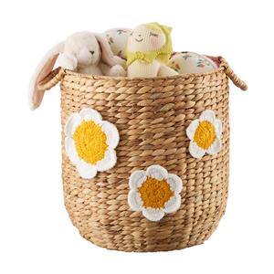 Panier floral en jacinthe d'eau, panier de rangement fait à la main, vente en gros, écologique, fabriqué au Vietnam - Product Image 5