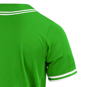 Maillots de baseball à manches courtes de style nouveau avec bouton en gros bas prix vêtements d'équipe maillot de baseball à col en V - Product Image 3