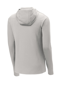 เสื้อยืดกันแดดผู้ชายสำหรับตกปลา สีพื้น มีฮู้ด UPF 50+ แขนยาว เสื้อกีฬาตกปลา ป้องกันผื่นแดง - Product Image 4
