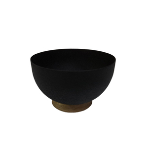 MATT BLACK Best Quality Attractive Design Unique Iron Metal <b>Serving</b> <b>Bowl</b> With BLACK Finished Round Shaped From India - Product Image 1