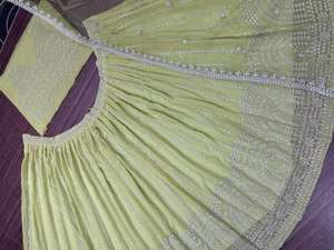 Lehenga choli คอลเลกชัน lehenga choli ผ้าจอร์เจียที่มีดีไซน์สำหรับเจ้าสาวออกแบบโดยดีไซเนอร์สำหรับผู้หญิง - Product Image 5