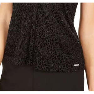 Haut court et débardeur en tricot style vintage imprimé animal argenté pour femme Calvin Klein, taille unique - Product Image 3