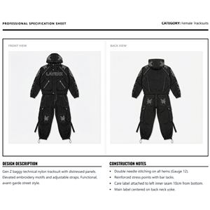 Conjunto de Dos Piezas de Chándal con Capucha de Nailon para Mujer, Personalizado 2026, Ligero, Estampado, Cortavientos, Bordado, Holgado, Chaqueta Corta, OEM - Product Image 6