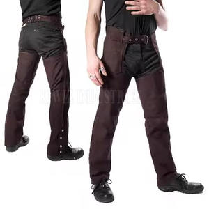 Pantalon en cuir pour hommes fabrication pakistanaise Logo imprimé personnalisé Pantalon en cuir gay en coton pour taille adulte - Product Image 2