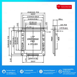 <span class=keywords><strong>Display</strong></span> <span class=keywords><strong>LCD</strong></span> TFT FYX da 1,8 Pollici, Modulo ST7735 SPI a 16 Pin, Schermo a Colori 128x160 per Elettronica Fai-da-Te, Compatibile con MCU STM32 51 - Product Image 3