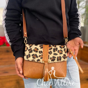 Nuevos bolsos de hombro de cuero de piel con estampado de animales de estilo occidental, bolsos laterales de cuero de piel auténtica de alta calidad - Product Image 1