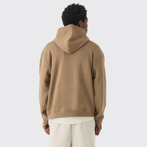 2025 OEM Winter Fashion Casual Plain Dyed Heavyweight Custom Logo 100% Cotton Comfortable Men's Hoodies - Product Image 3