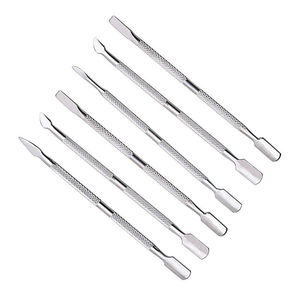 Empujador de Cutículas Profesional de Acero Inoxidable, Punta Cuadrada Afilada, Manicura de Precisión, Eliminación de Piel Muerta, Reutilizable, Logotipo Personalizado - Product Image 3