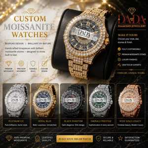 นาฬิกาข้อมือเพชรโมอิสซาไนต์ VVS แบบกำหนดเองสำหรับผู้ชาย ประดับเพชรหรูหรา สไตล์ฮิปฮอป ระบบอัตโนมัติ เครื่องประดับพรีเมียม แฟชั่น - Product Image 2