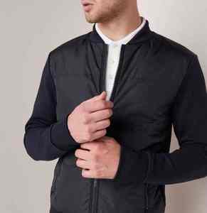 Blouson aviateur à col montant en toile d'automne OEM avec fermeture à glissière avant coupe-vent respirant nouveau design pour hommes vente en gros - Product Image 3